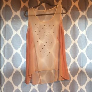 Light pink longer tank top